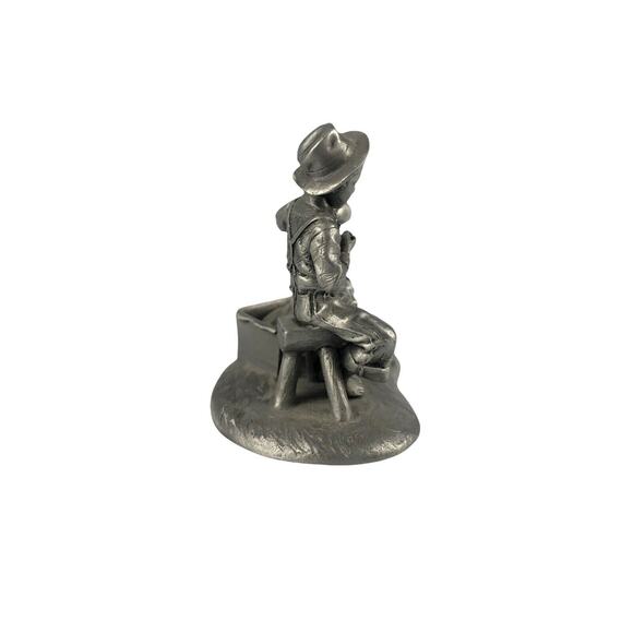 Rare Fine Pewter Schmid, N. Rockwell "Mysterious Malady" Figurine #174/1500 USA - Picture 4 of 7